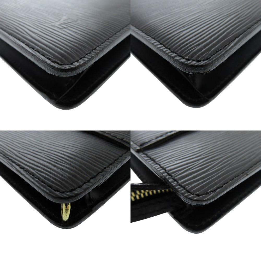  LOUIS VUITTON Clutch bag Epi Leather Noir business bag Epi Pochette Homme mens