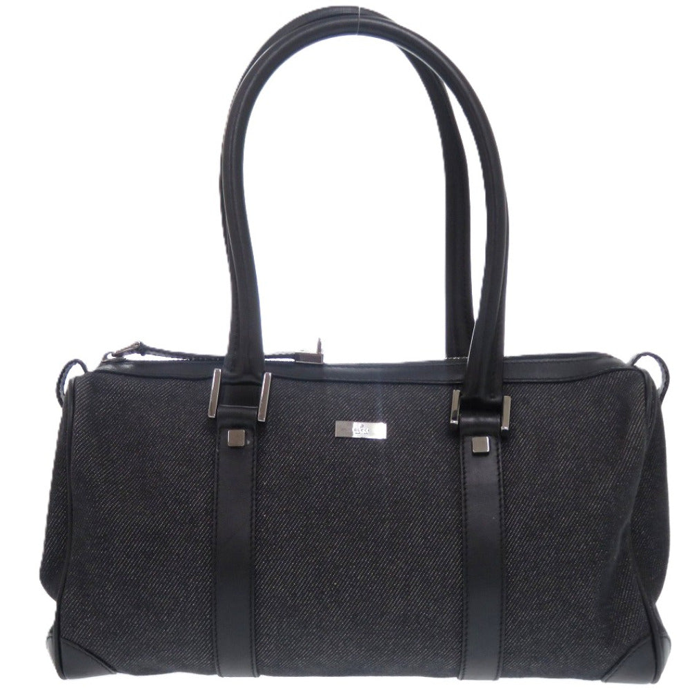 GUCCI Handbag 30458 Denim, Leather black mini Boston Duffel bag Women