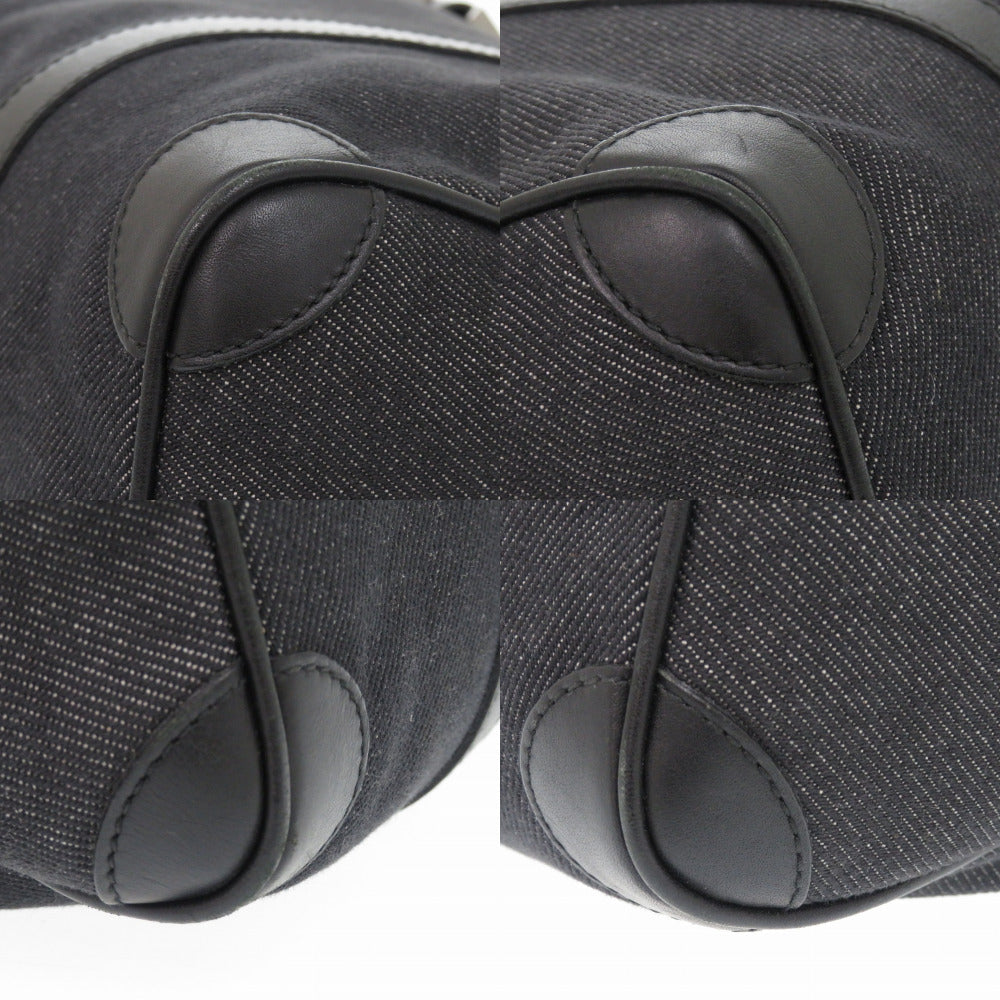 GUCCI Handbag 30458 Denim, Leather black mini Boston Duffel bag Women