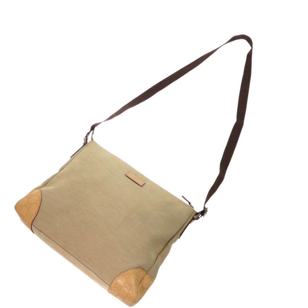 GUCCI Shoulder Bag 257301 canvas beige Women