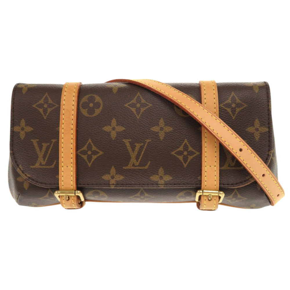 LOUIS VUITTON Waist bag Monogram canvas Brown Monogram Pochette Marrell