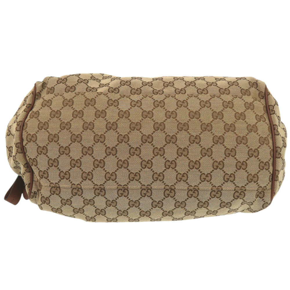 GUCCI Shoulder Bag 223974 GG canvas, leather beige Sukey Women