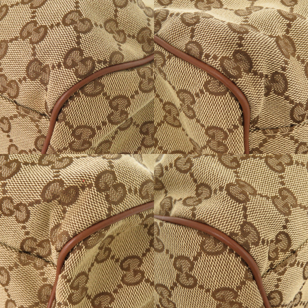 GUCCI Shoulder Bag 223974 GG canvas, leather beige Sukey Women