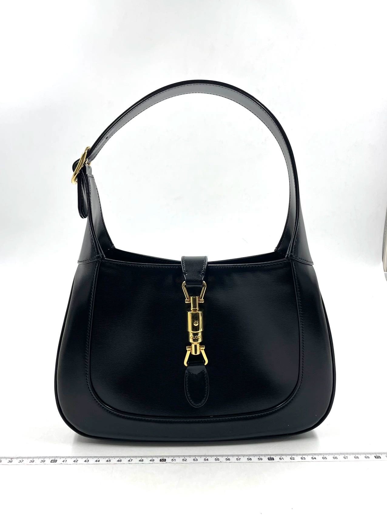 Gucci Jackie 1961 Black Leather Bag with Adjustable Strap