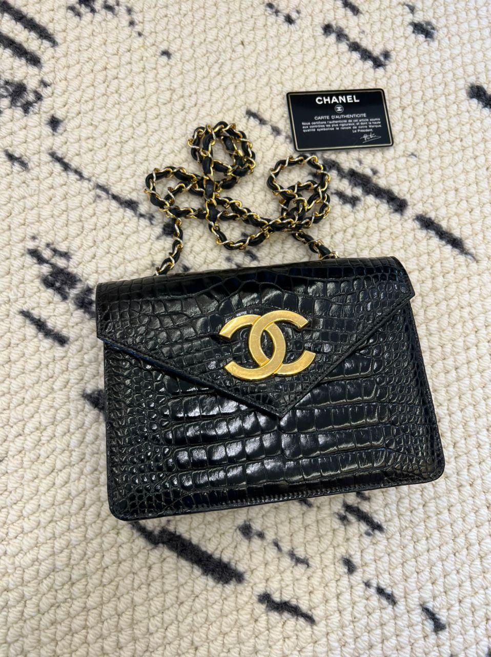 Chanel Crocodile Enveloppe Flap Bag