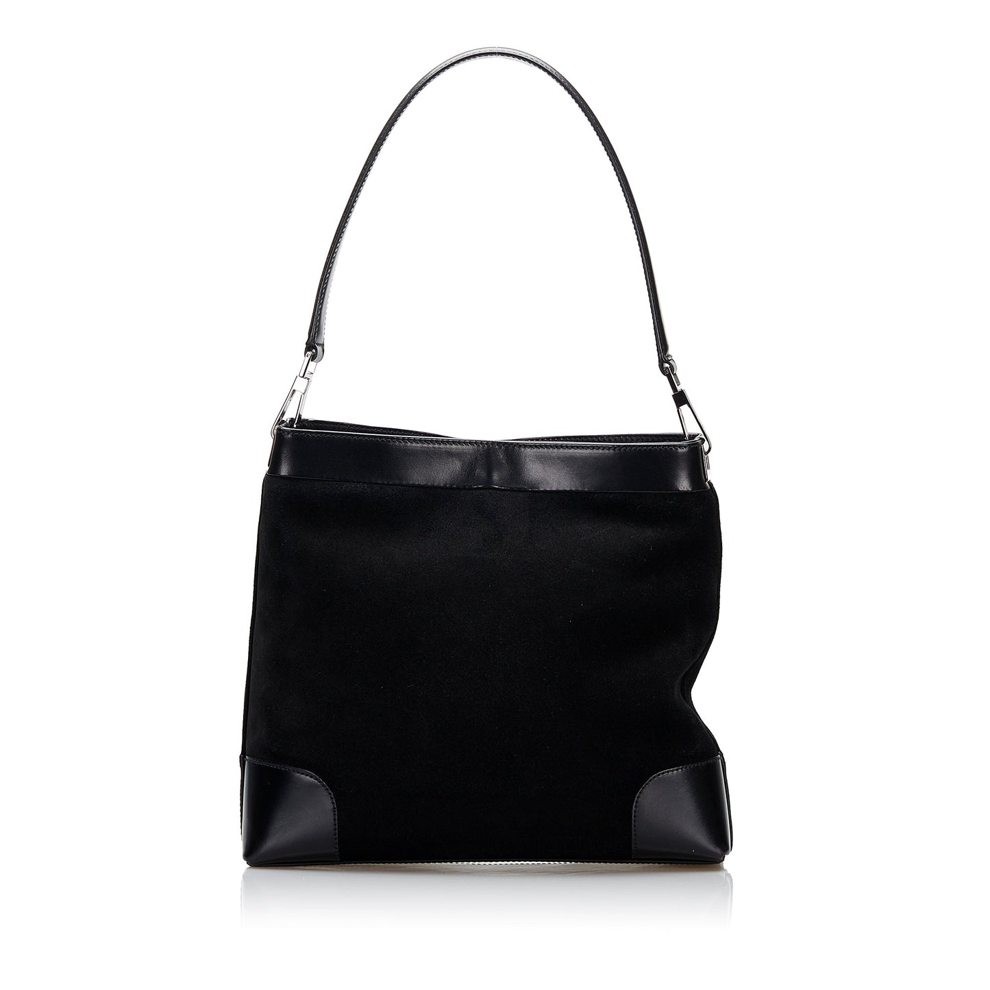 Gucci Web Leather Suede Shoulder Bag