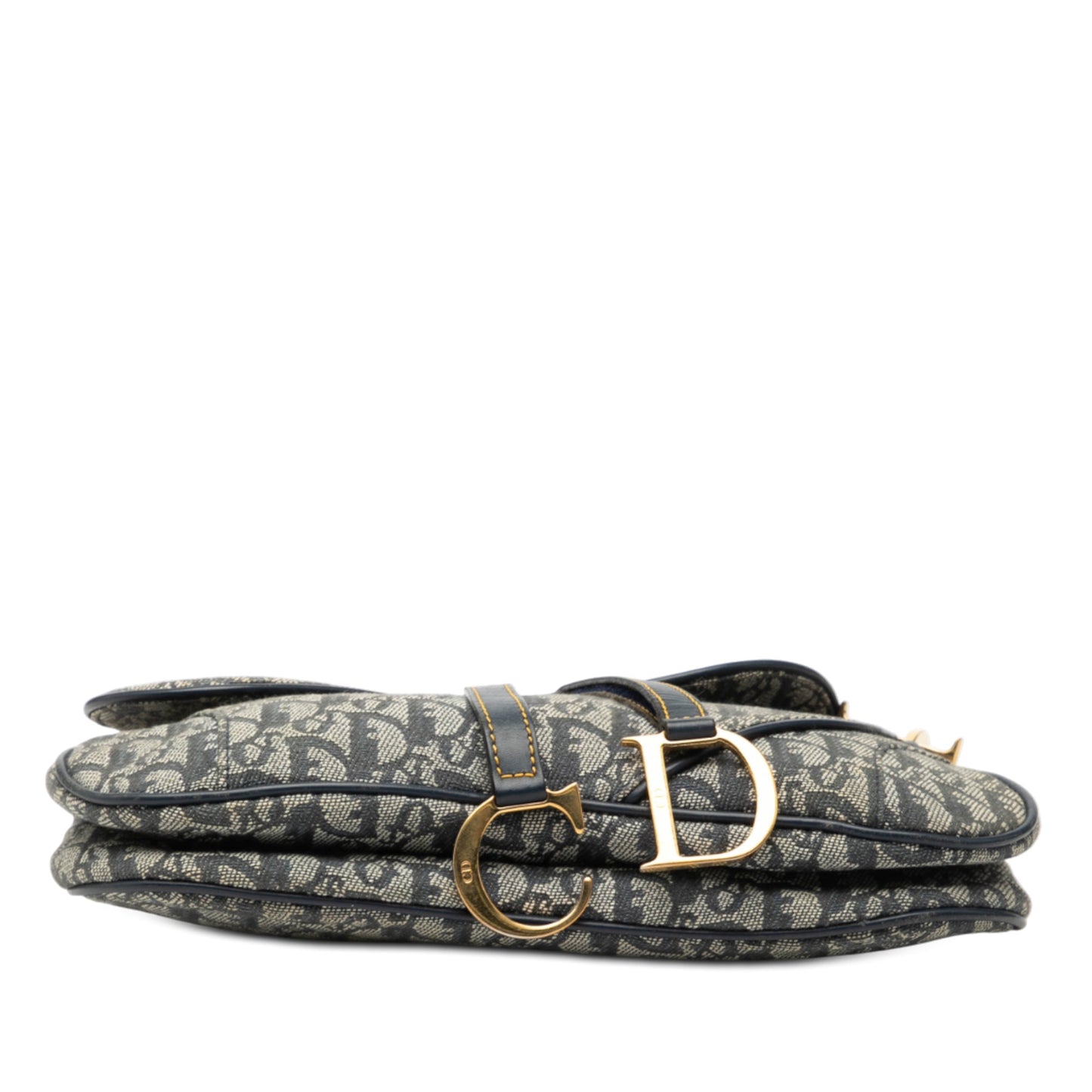 Blue Dior Diorissimo Canvas Double Saddle Bag