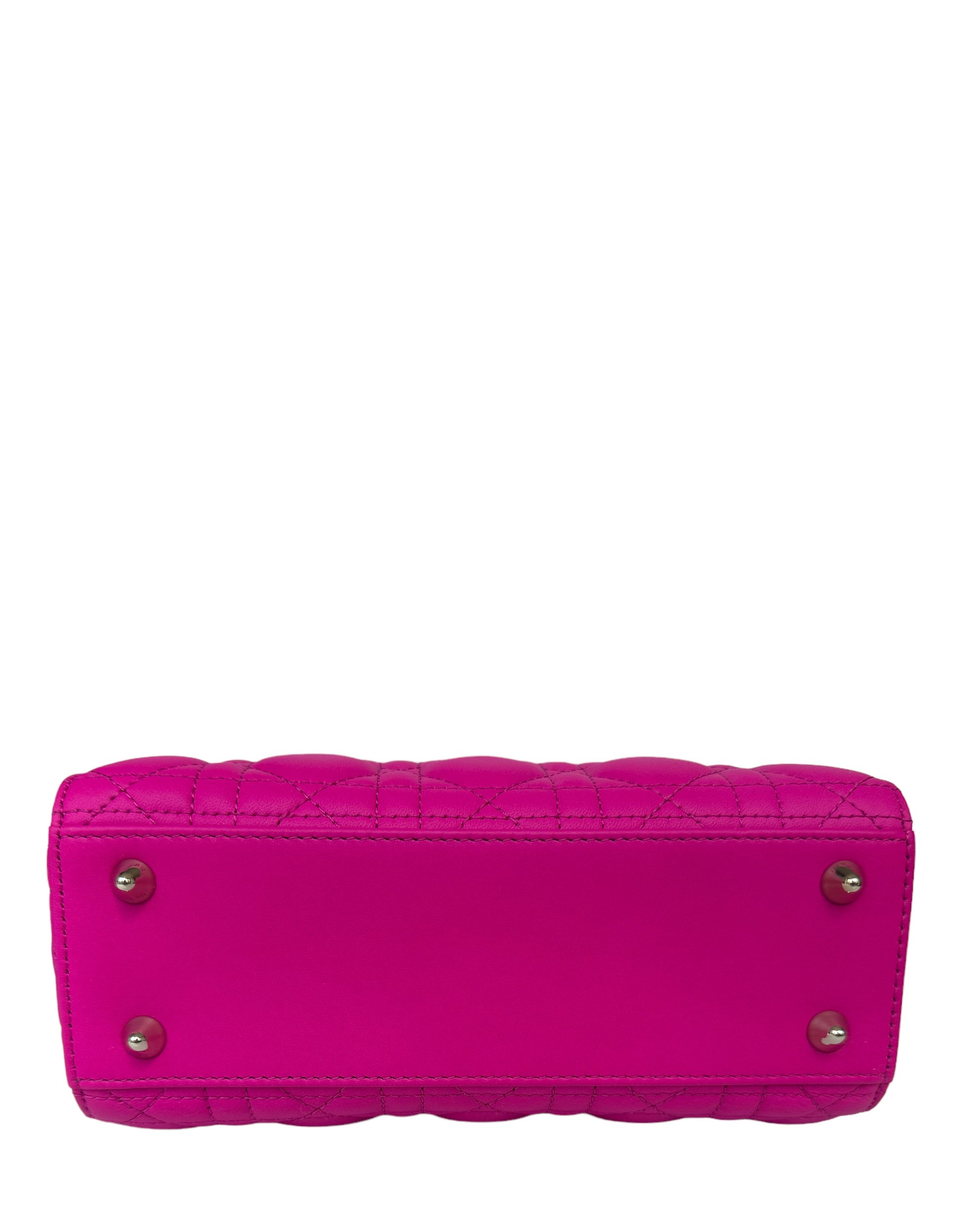 Dior 2023 Pink Leather My ABCDior Small Lady Dior Bag