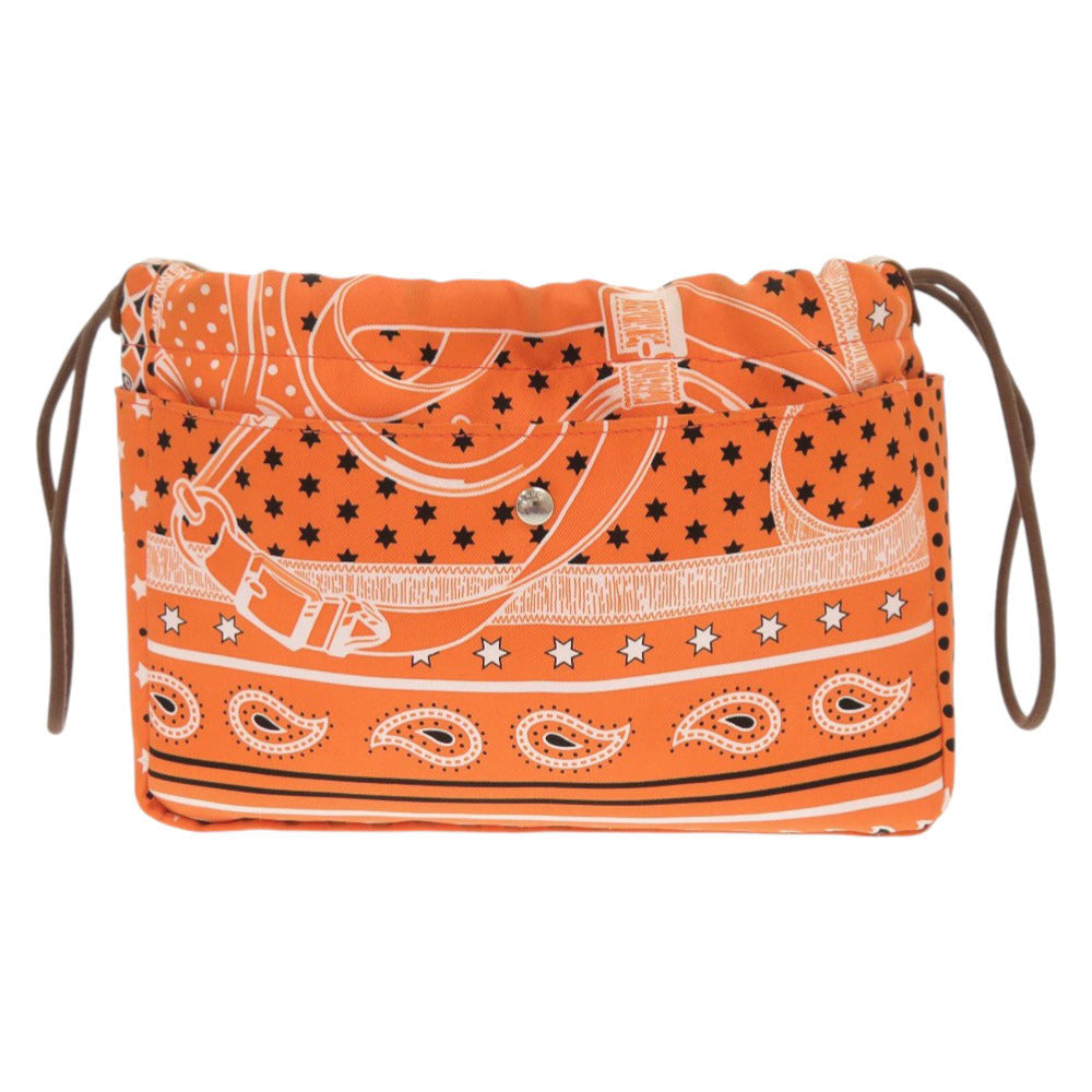 HERMES Pouch silk Orange Foolby 20 Bag in Bag Women