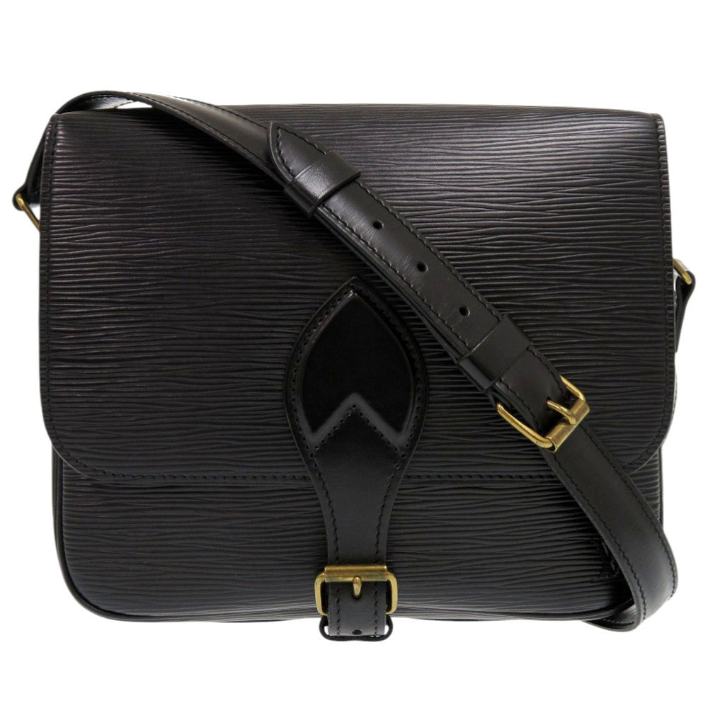 LOUIS VUITTON Shoulder Bag Epi Leather Noir Epi Cartouchiere Women