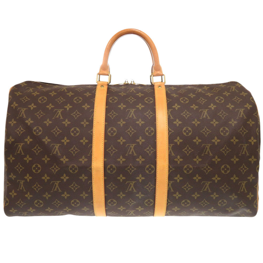 LOUIS VUITTON Boston Duffel bag Monogram canvas Brown Monogram Keepall 55 mens