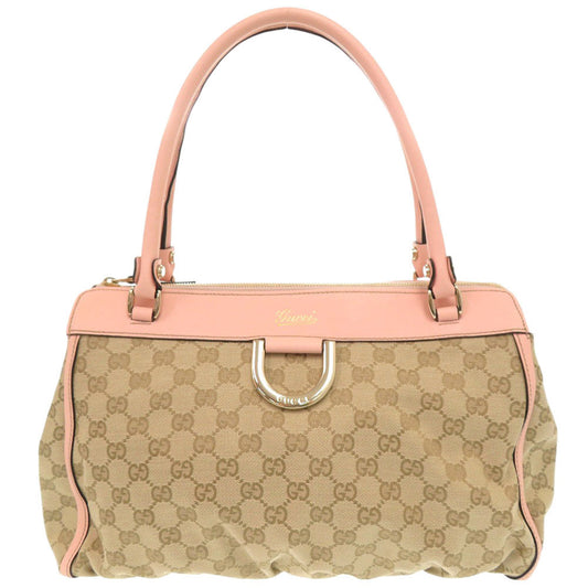 GUCCI Handbag 189831 GG canvas, leather beige Abbey Women