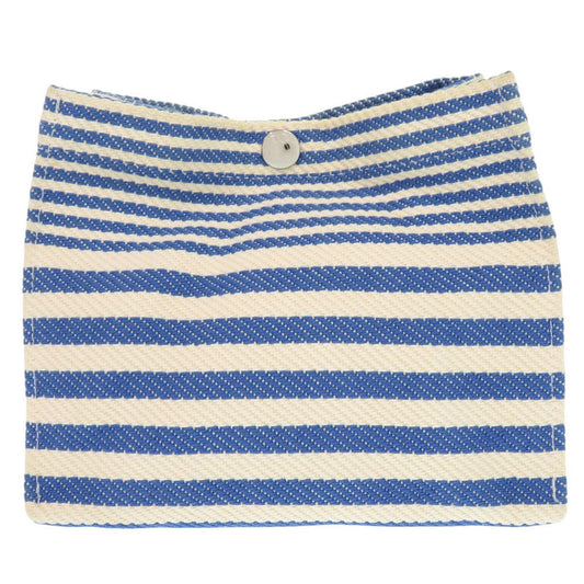 HERMES Pouch cotton Ivory stripe Women