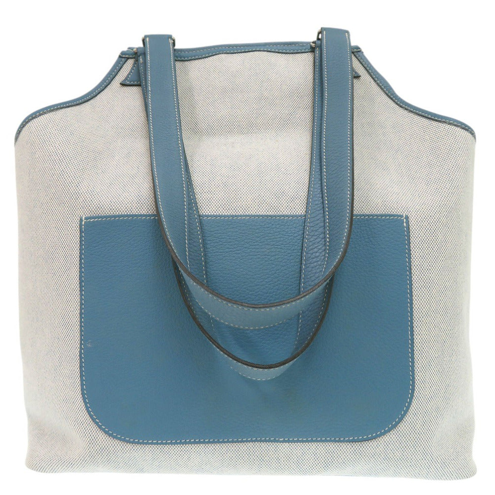 HERMES Tote Bag Tower ash Blue gene Jardinie Women