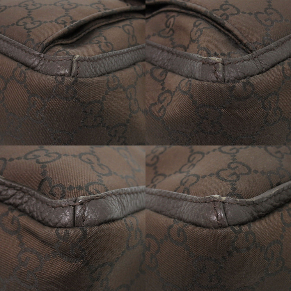 GUCCI Tote Bag 268639 Nylon Brown Abbey Women