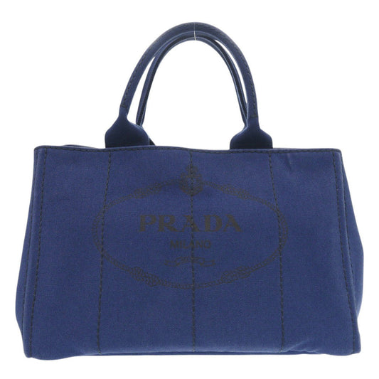 PRADA Handbag canvas blue Canapa tote Women