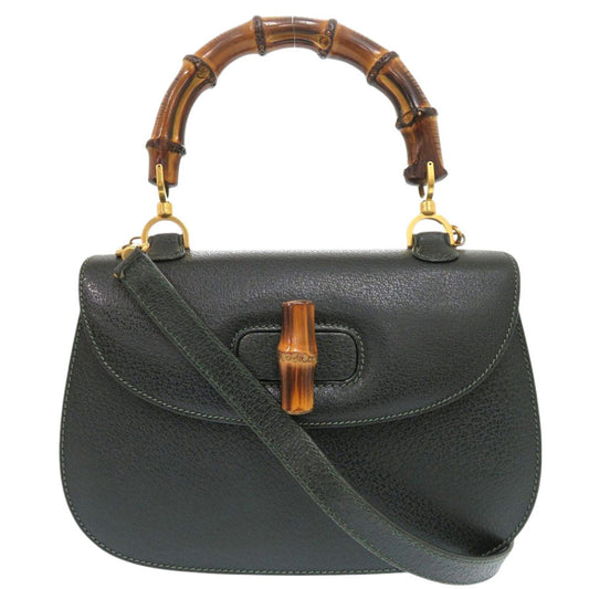 GUCCI Handbag 000 29 0633 leather green Bamboo Women