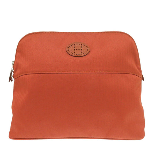 HERMES Pouch cotton Orange Bored porch GM Women