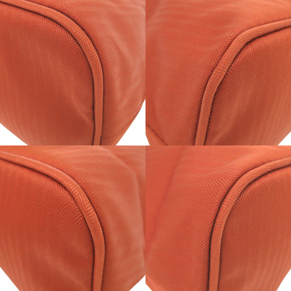 HERMES Pouch cotton Orange Bored porch GM Women