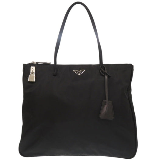 PRADA Tote Bag Nylon black Triangle logo Women