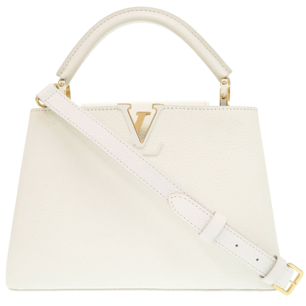 LOUIS VUITTON Handbag leather white Limited to pieces worldwide Capucines BB Urs Fischer
