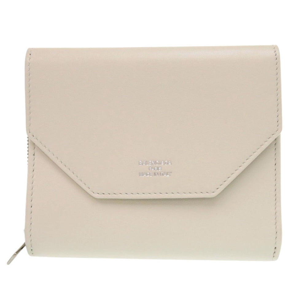BALENCIAGA Tri-fold wallet 753762 9960 0 52754S leather off white Envelope Compact Wallet