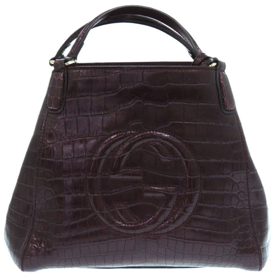 GUCCI Tote Bag 336751 525040 leather purple Soho 2way