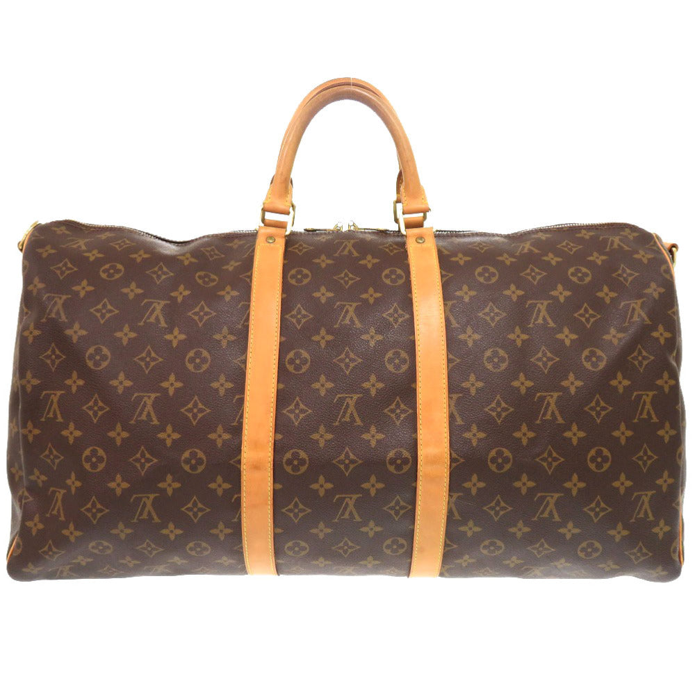  LOUIS VUITTON Boston Duffel bag Monogram canvas Brown Monogram Keepall bandouliere55