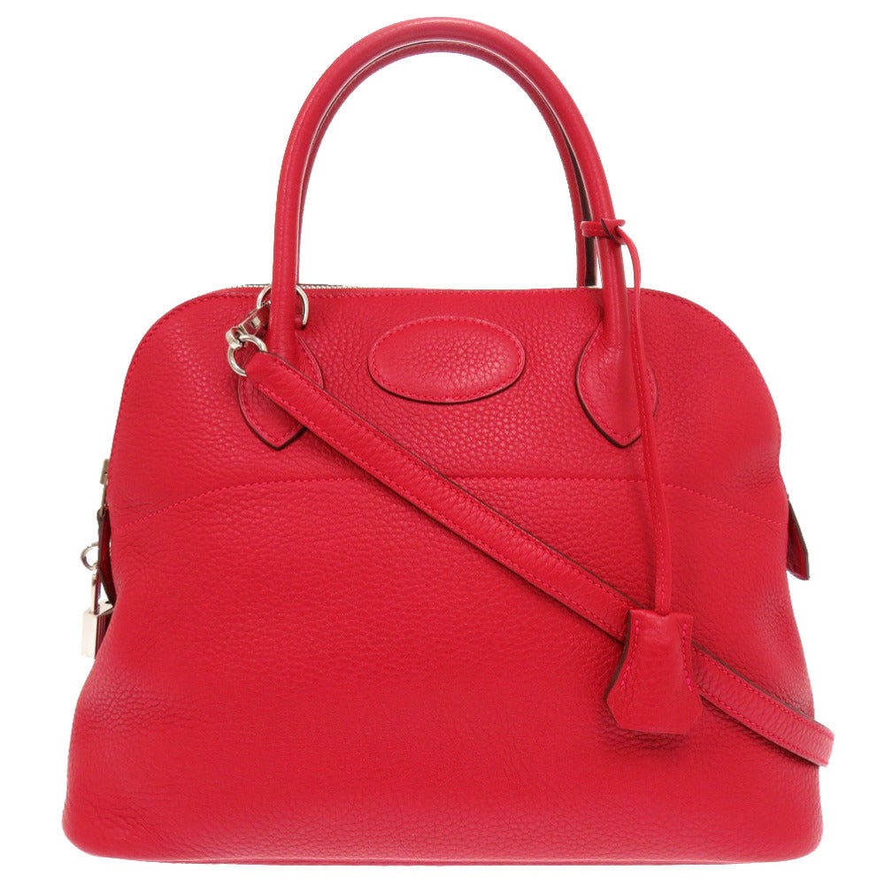 HERMES Handbag Taurillon Clemence Rouge viv Bored 31