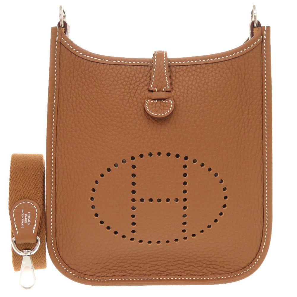 HERMES Shoulder Bag Taurillon Clemence gold Evelyn TPM Amazone