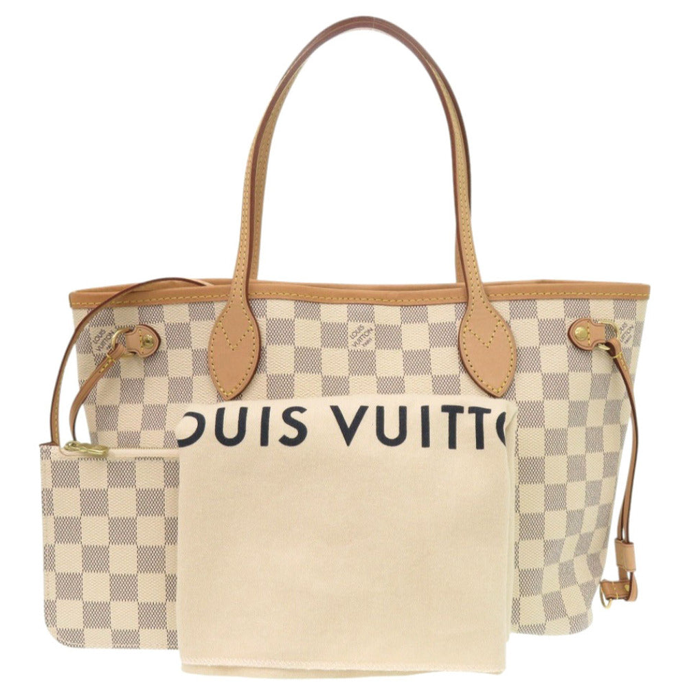 LOUIS VUITTON Tote Bag Damier Azur Canvas white Damier Azur Never full PM