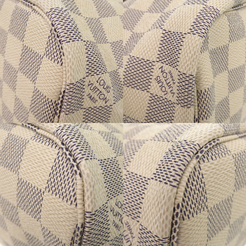 LOUIS VUITTON Tote Bag Damier Azur Canvas white Damier Azur Never full PM