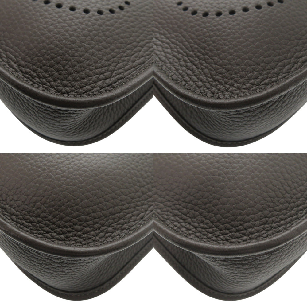 HERMES Shoulder Bag Taurillon Clemence Dark bronze Evelyn TPM Amazone