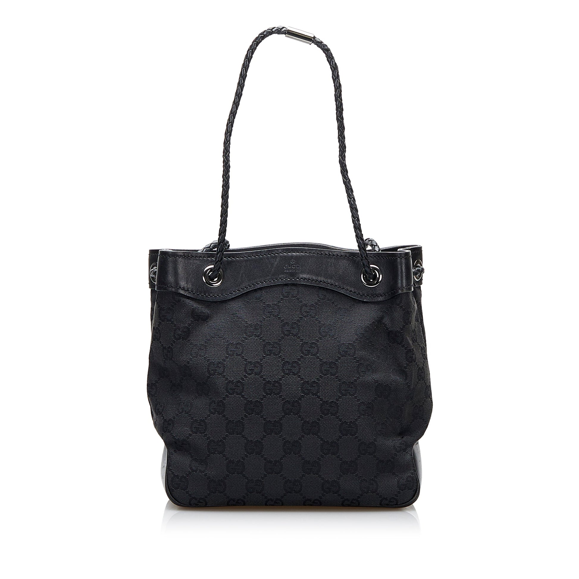 Gucci Leather Canvas Tote
