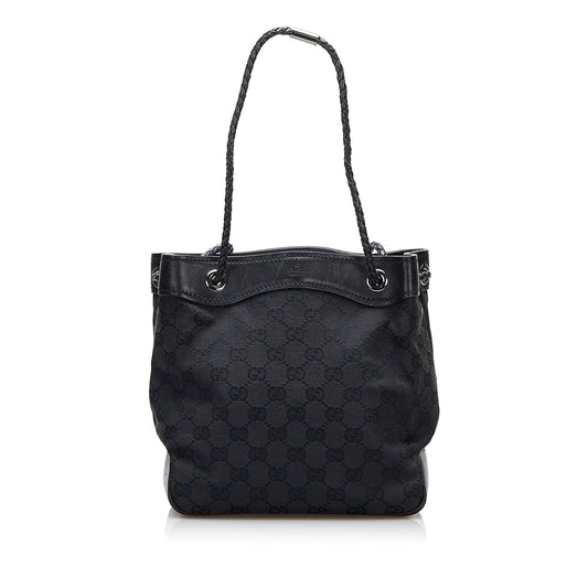 Gucci Leather Canvas Tote