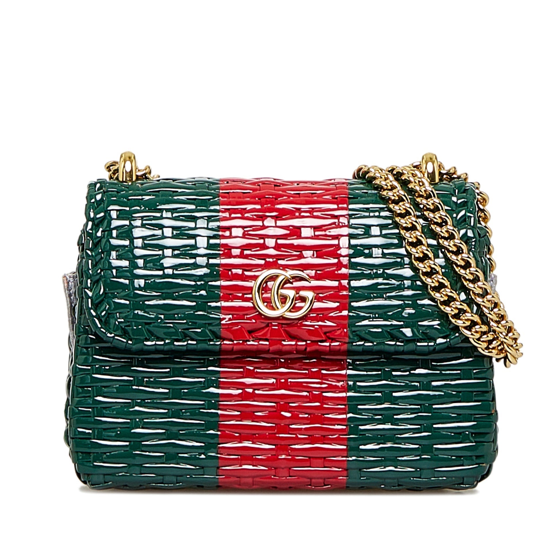 Gucci GG Marmont Green Chain Crossbody
