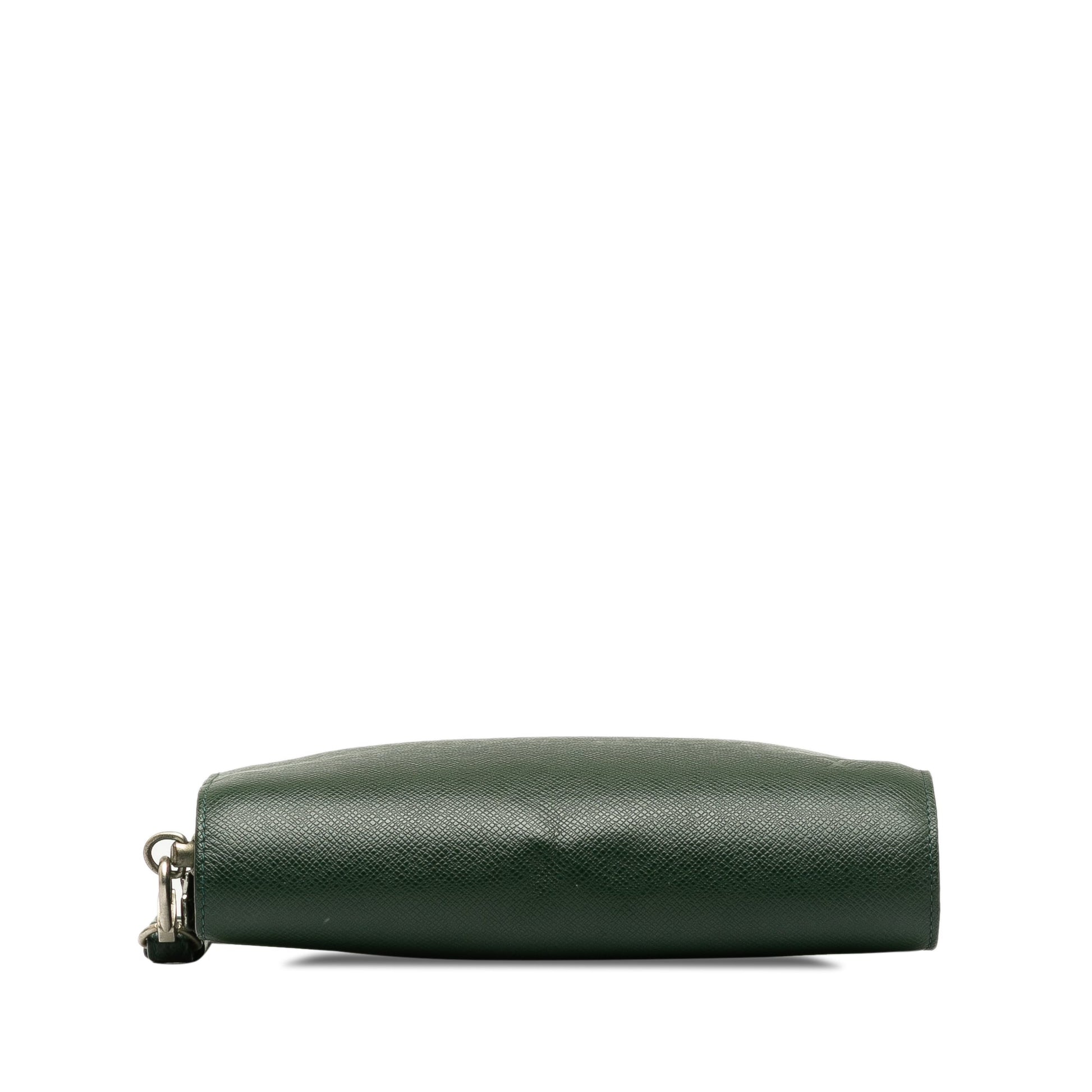 Green Louis Vuitton Taiga Baikal Clutch Bag