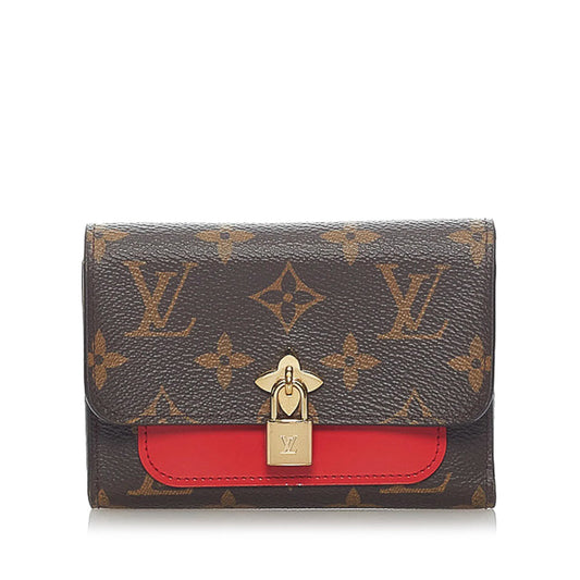 Louis vuitton Monogram Flower Compact Wallet Brown