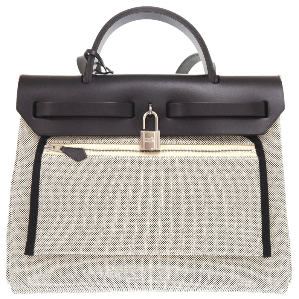 HERMES Handbag Toile H, Vash Hunter Blue indigo Herbag Zip 31 PM Pegasus Pop Women
