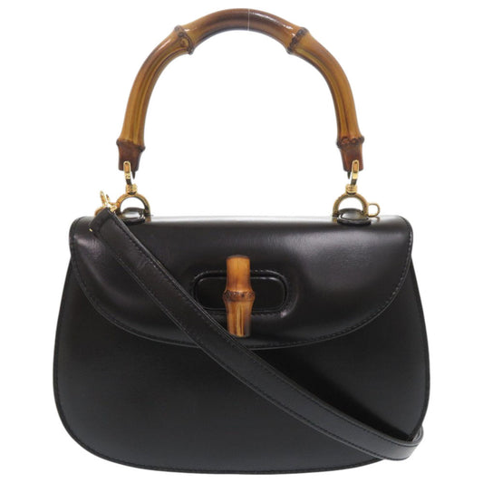GUCCI Handbag 000 46 0188 leather black Bamboo Women