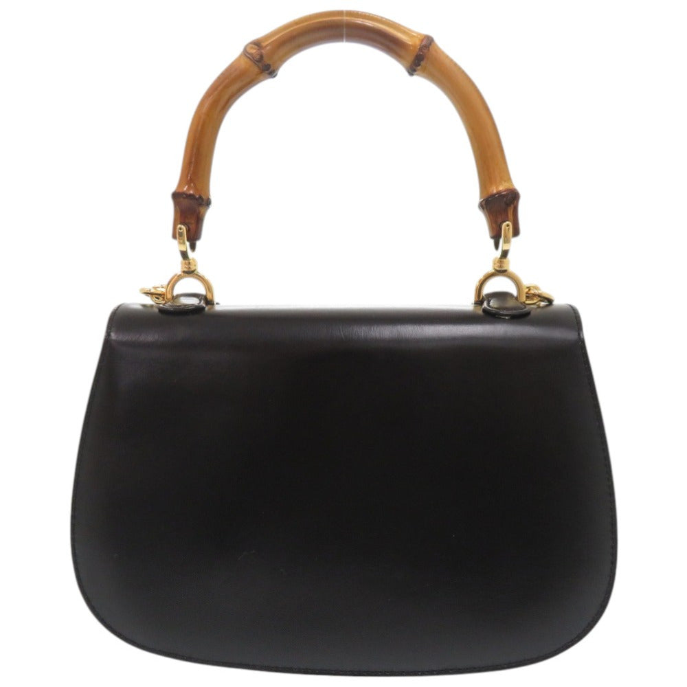 GUCCI Handbag 000 46 0188 leather black Bamboo Women