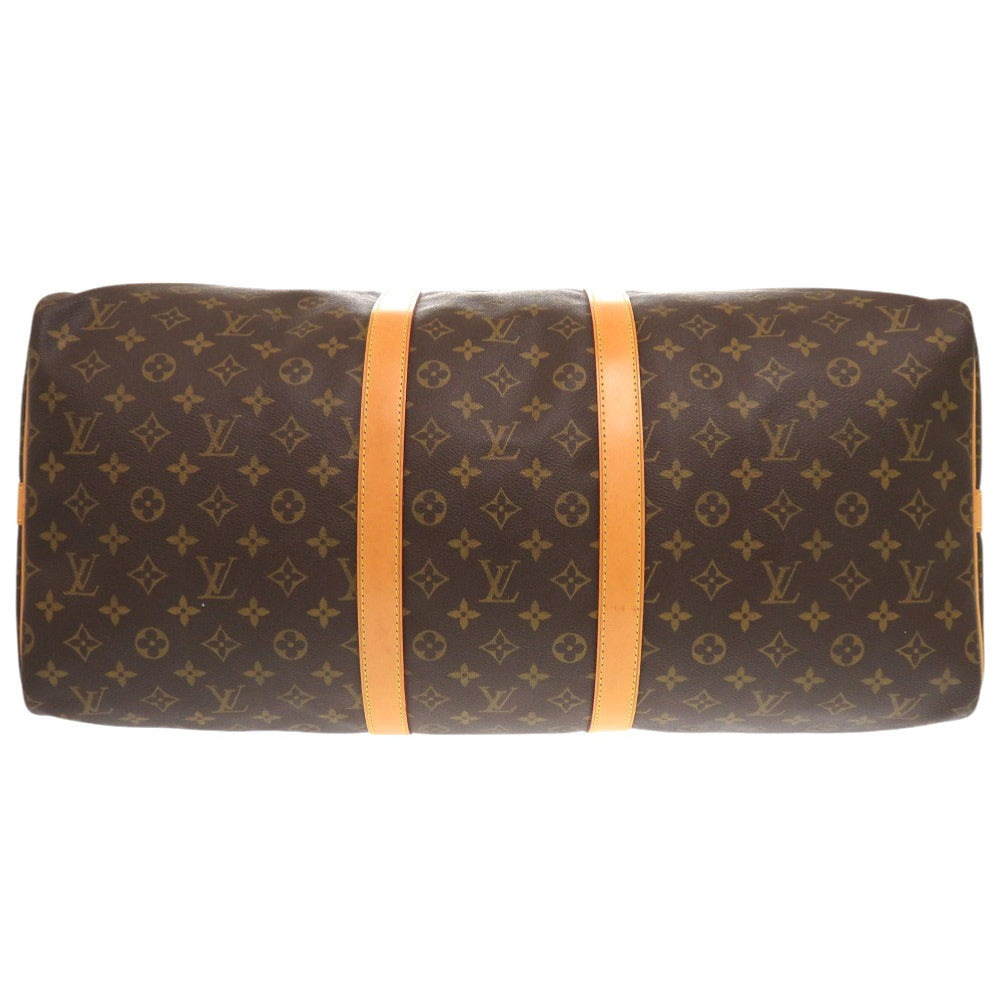LOUIS VUITTON Boston Duffel bag Monogram canvas Brown Monogram Keepall bandouliere55 mens