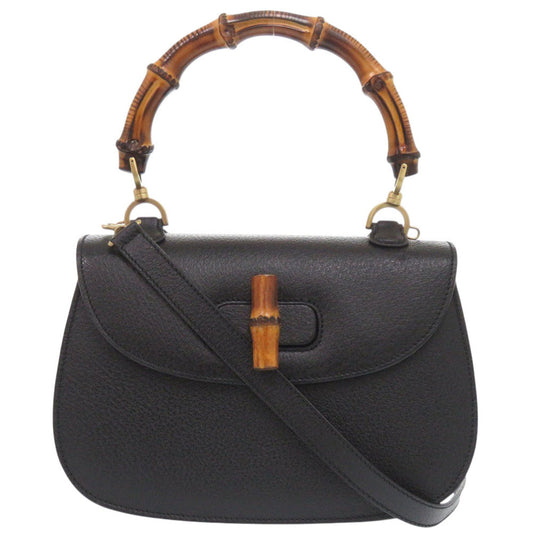 GUCCI Handbag 000 1364 0633 leather black Bamboo Women