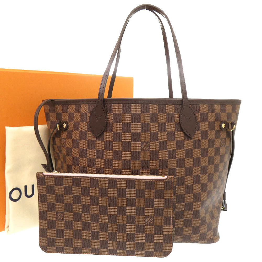 LOUIS VUITTON Tote Bag Damier Azur Canvas Rose valerine Damier New Neverfull MM Women