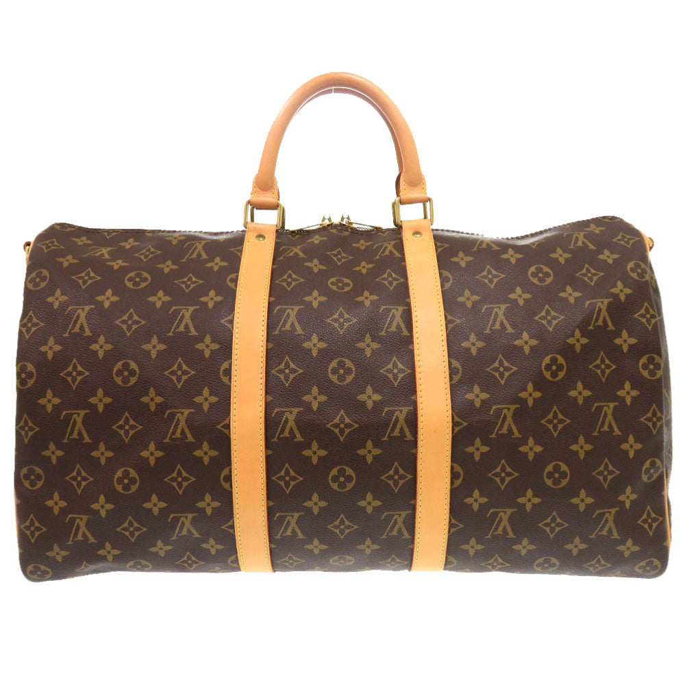  LOUIS VUITTON Boston Duffel bag Monogram canvas Brown Monogram Keepall bandouliere50