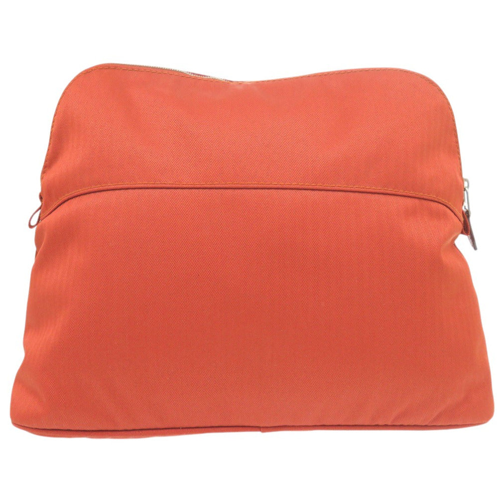 HERMES Pouch cotton Orange brown Multi-Case Cosmetics Pouch Bored pouch Women