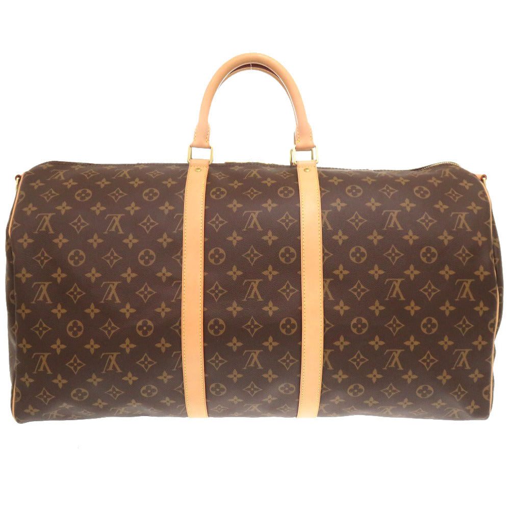 LOUIS VUITTON Boston Duffel bag Monogram canvas Brown Monogram New Keepall bandouliere55 mens