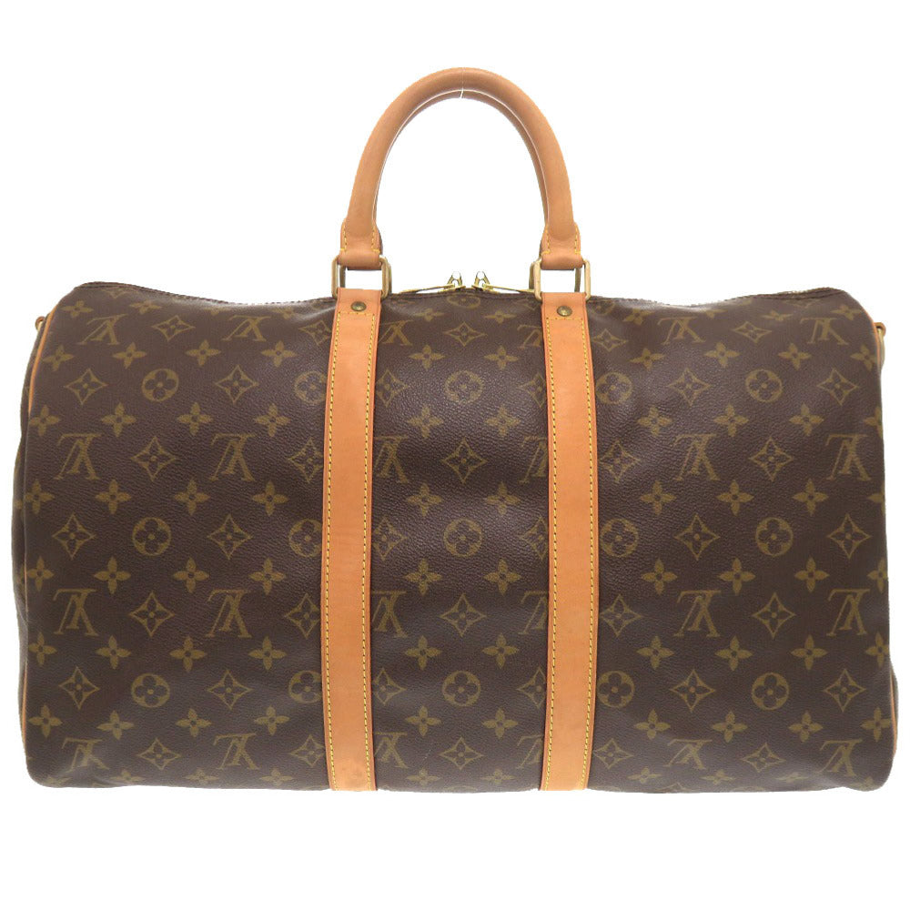 LOUIS VUITTON Boston Duffel bag Monogram canvas Brown Monogram Keepall bandouliere45 mens