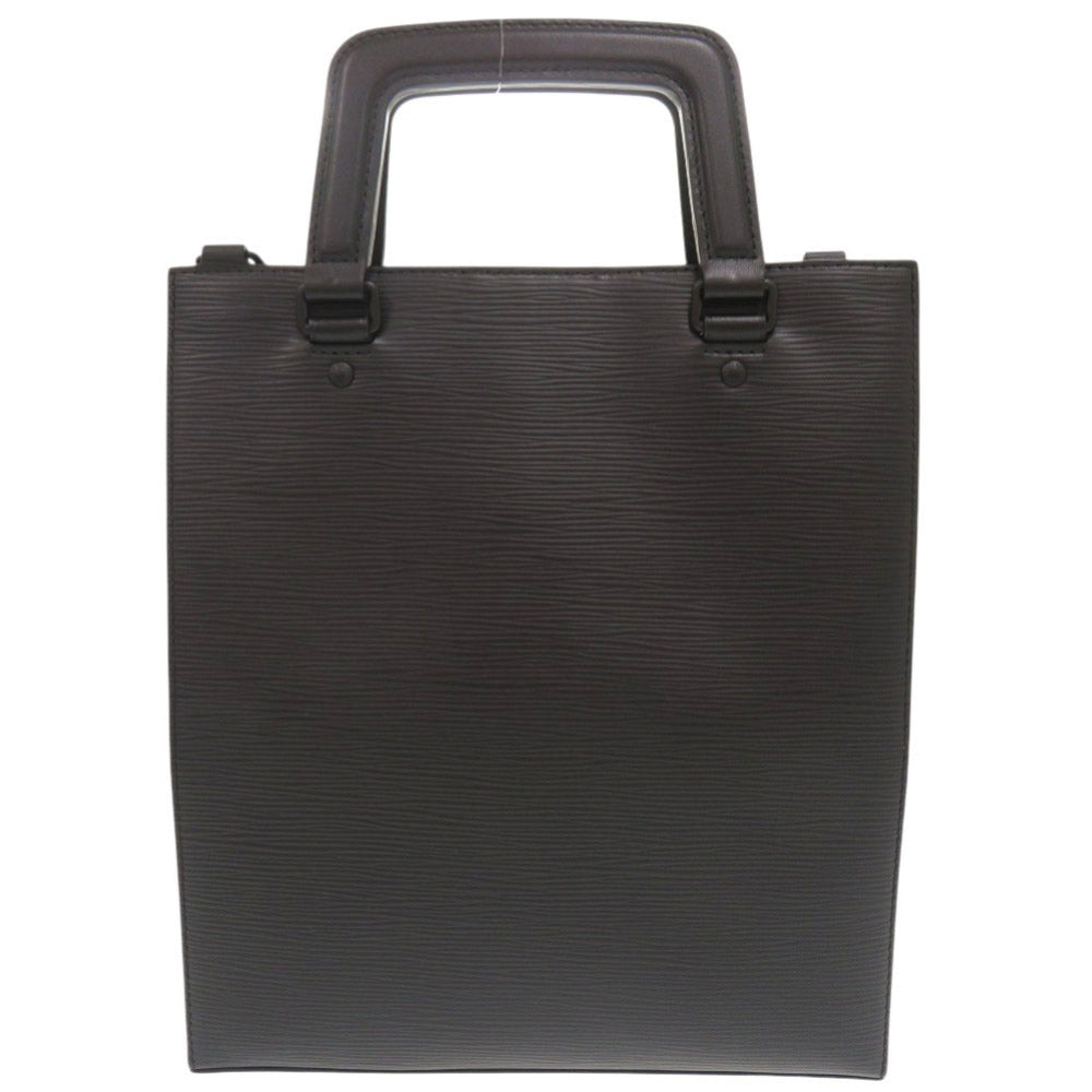 LOUIS VUITTON Handbag Epi Leather Noir Epi Sac Plat fold