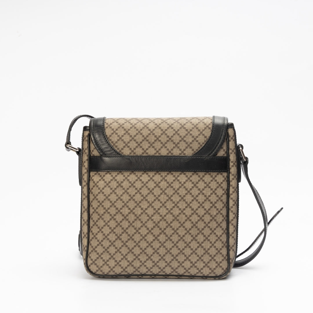 Gucci Leather Canvas Shoulder Bag